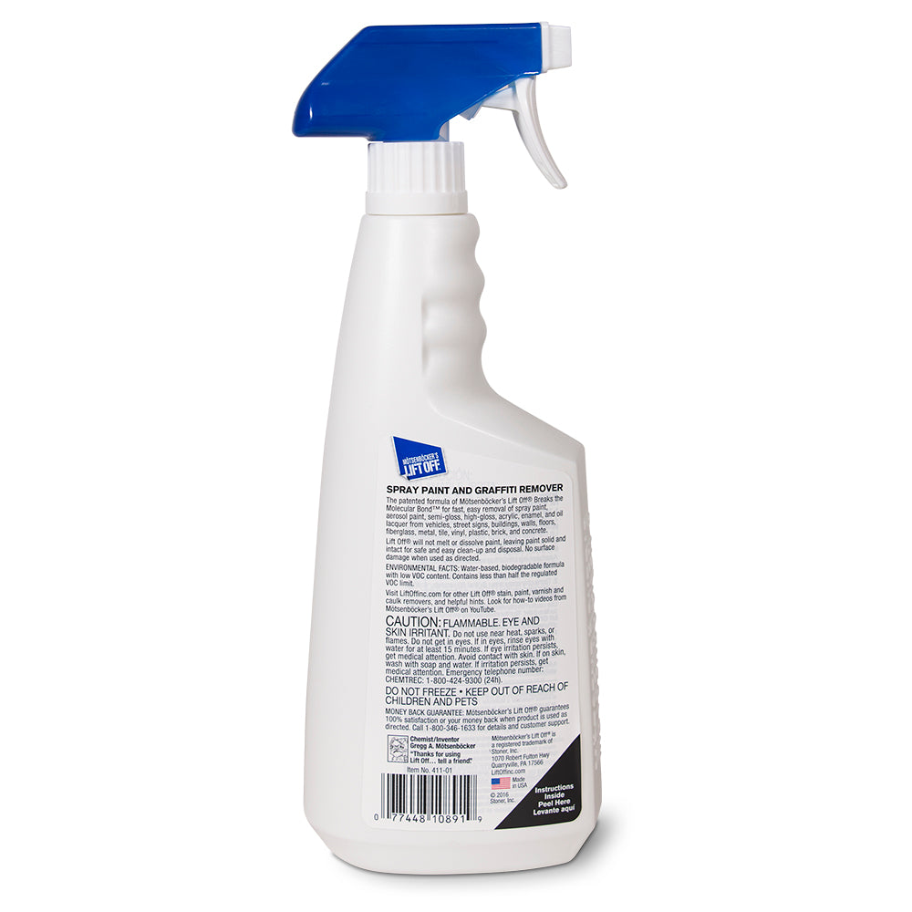 Lift Off Spray Paint & Graffiti Remover 22 oz. Spray Bottle LiftOffInc