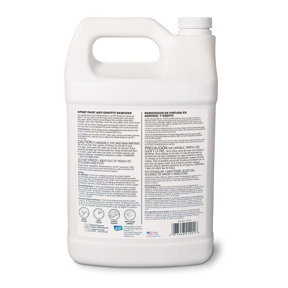 Lift Off Spray Paint & Graffiti Remover 1 Gallon Bottle LiftOffInc